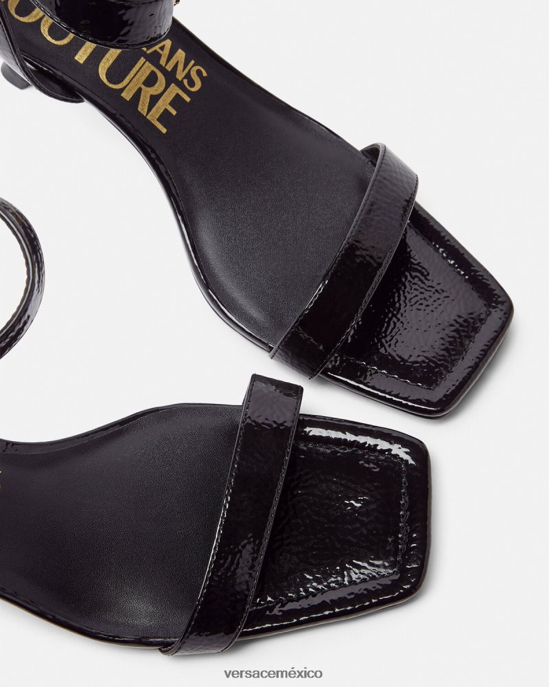 Versace sandalias fiona barrocas negro zapato mujer 84626J2258