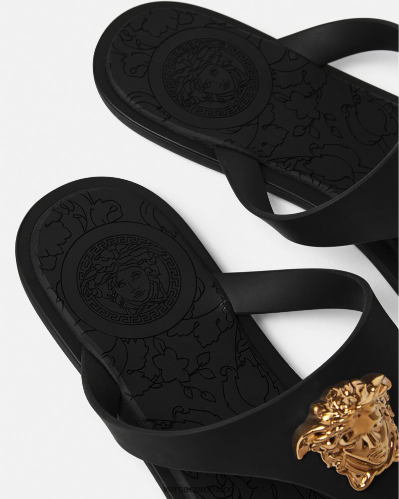 Versace sandalias medusas negro zapato mujer 84626J453