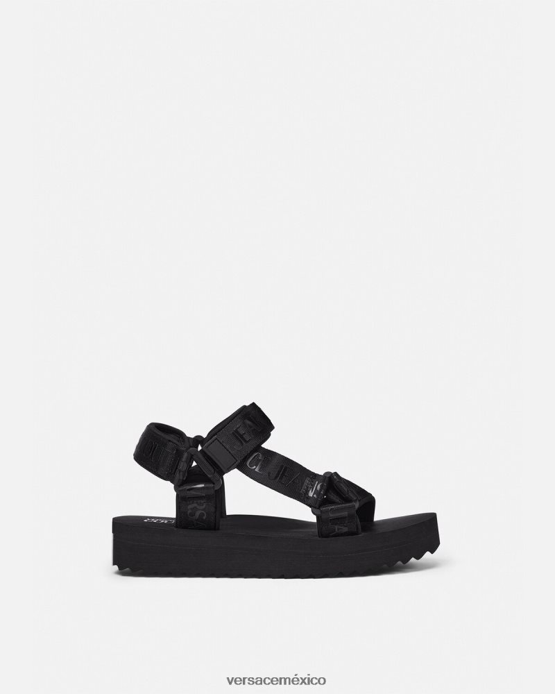 Versace sandalias miami negro zapato mujer 84626J2297