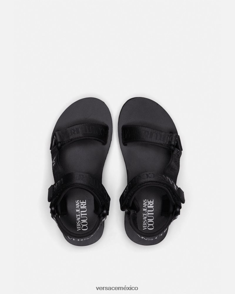 Versace sandalias miami negro zapato mujer 84626J2297