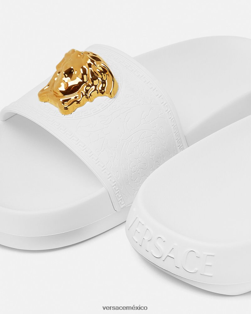 Versace toboganes palazzo blanco zapato mujer 84626J458
