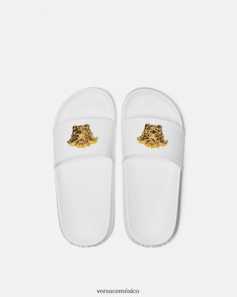 Versace toboganes palazzo blanco zapato mujer 84626J458