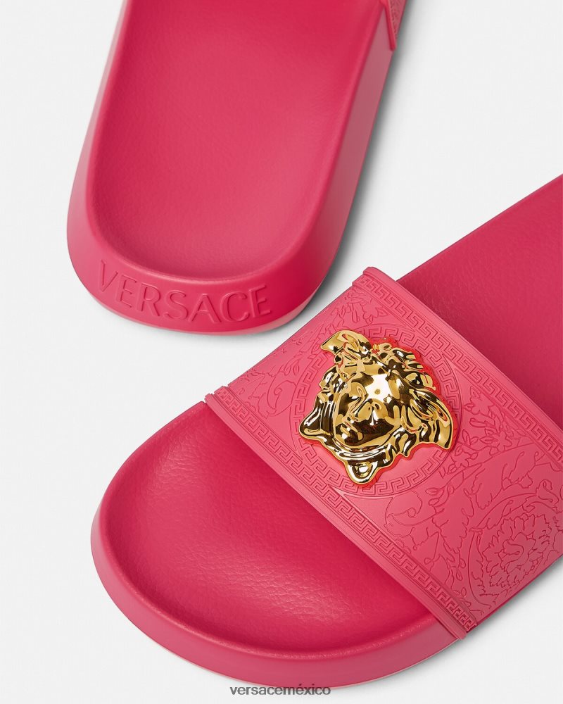 Versace toboganes palazzo fucsia zapato mujer 84626J459