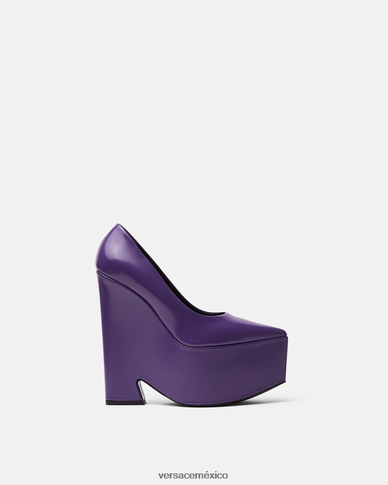 Versace bombas de plataforma tempestad Violeta zapato mujer 84626J492