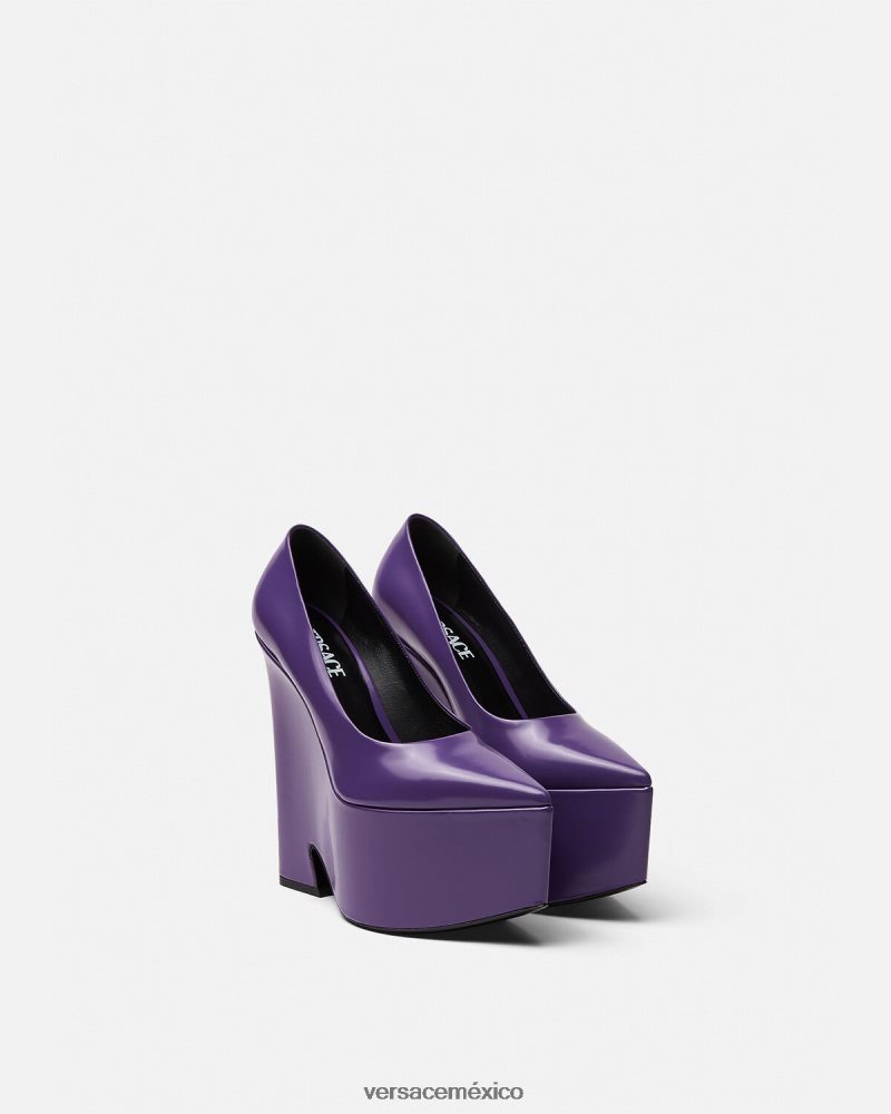 Versace bombas de plataforma tempestad Violeta zapato mujer 84626J492
