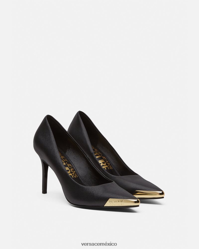 Versace bombas escarlata negro zapato mujer 84626J2273