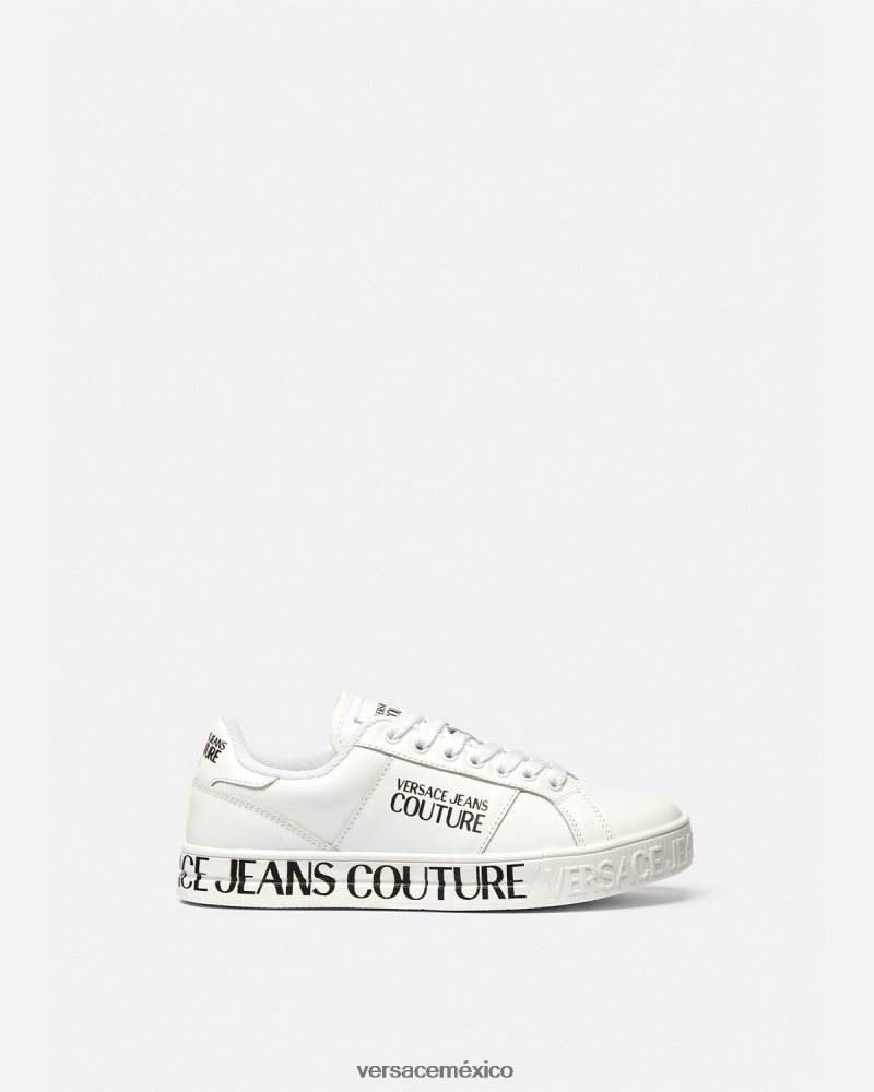Versace tenis Court 88 con logo blanco zapato mujer 84626J2277