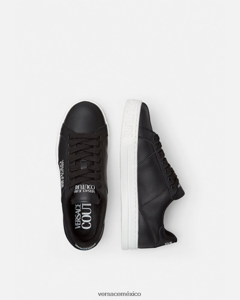 Versace tenis corte 88 negro zapato mujer 84626J2314