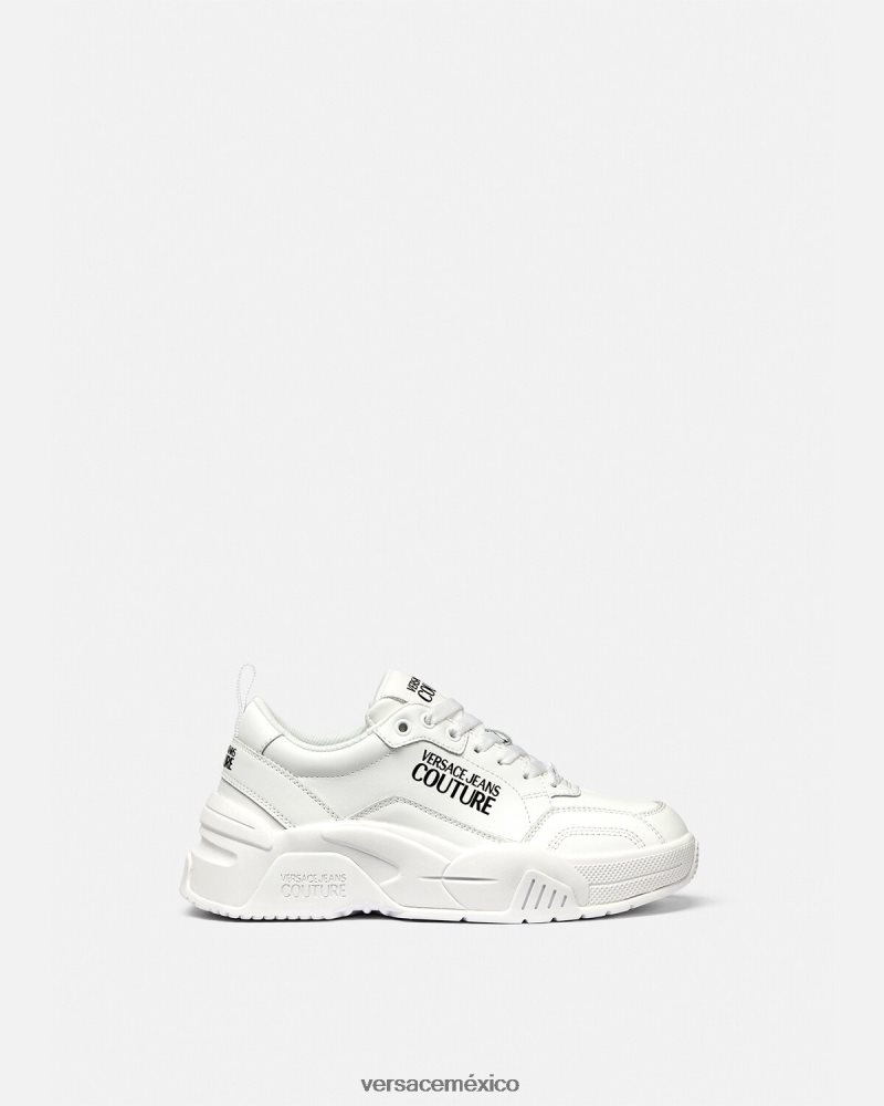 Versace zapatillas de deporte con mirada de estrellas blanco zapato mujer 84626J2266
