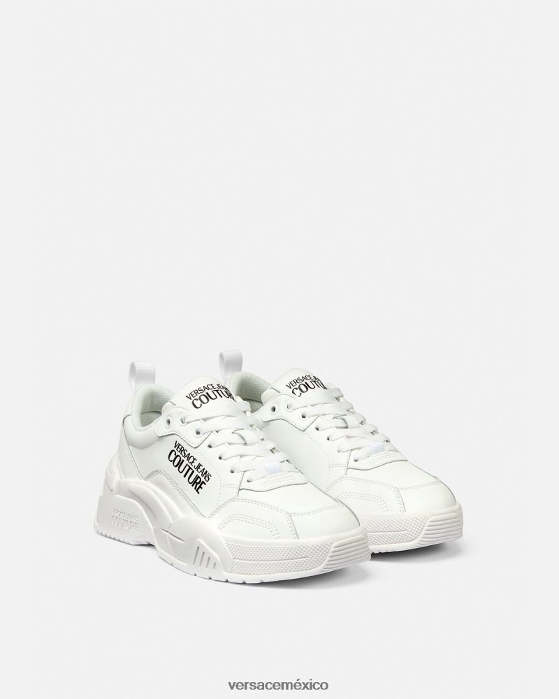 Versace zapatillas de deporte con mirada de estrellas blanco zapato mujer 84626J2266