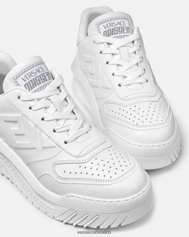 Versace zapatillas greca odissea blanco zapato mujer 84626J503