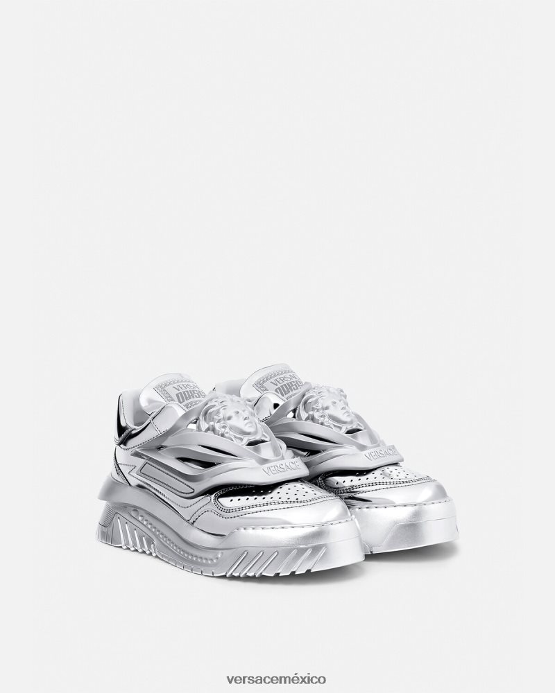 Versace zapatillas odissea plata zapato mujer 84626J506