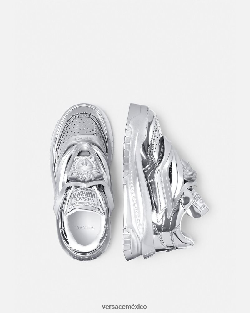 Versace zapatillas odissea plata zapato mujer 84626J506