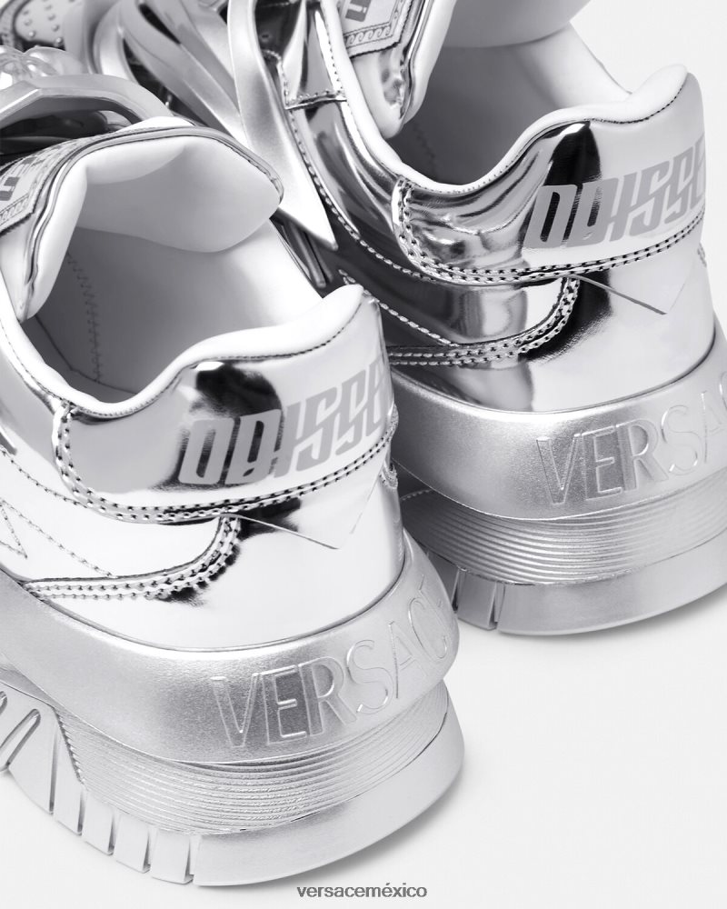 Versace zapatillas odissea plata zapato mujer 84626J506