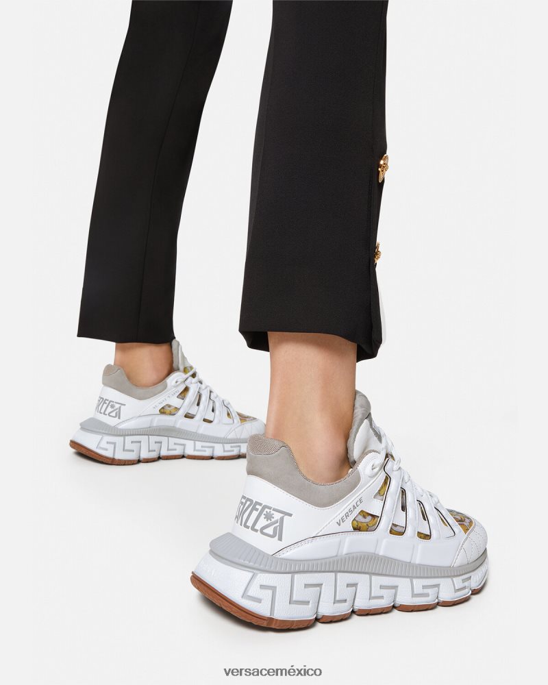 Versace zapatillas trigrecas blanco zapato mujer 84626J508