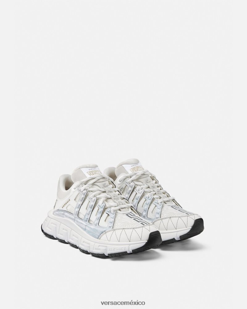 Versace zapatillas trigrecas blanco zapato mujer 84626J509