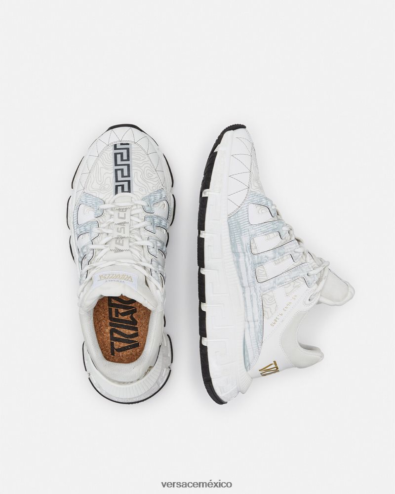Versace zapatillas trigrecas blanco zapato mujer 84626J509