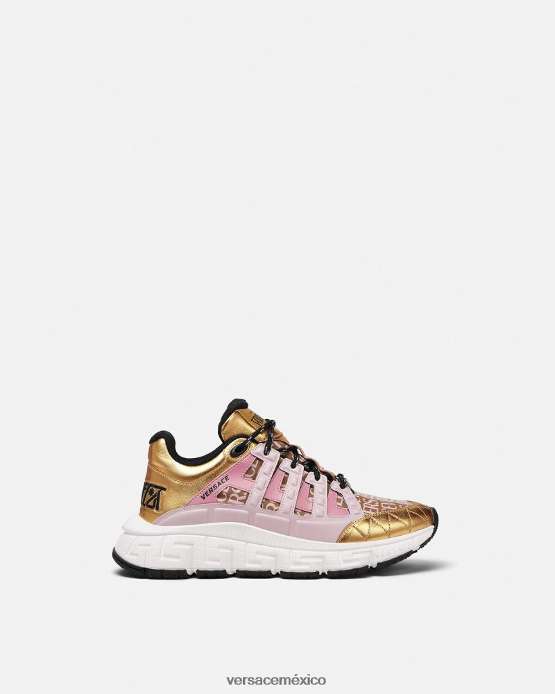 Versace zapatillas trigrecas rosa zapato mujer 84626J500