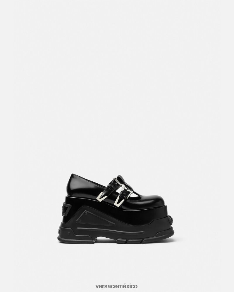 Versace zapatos de tacón con plataforma Medusa negro zapato mujer 84626J497
