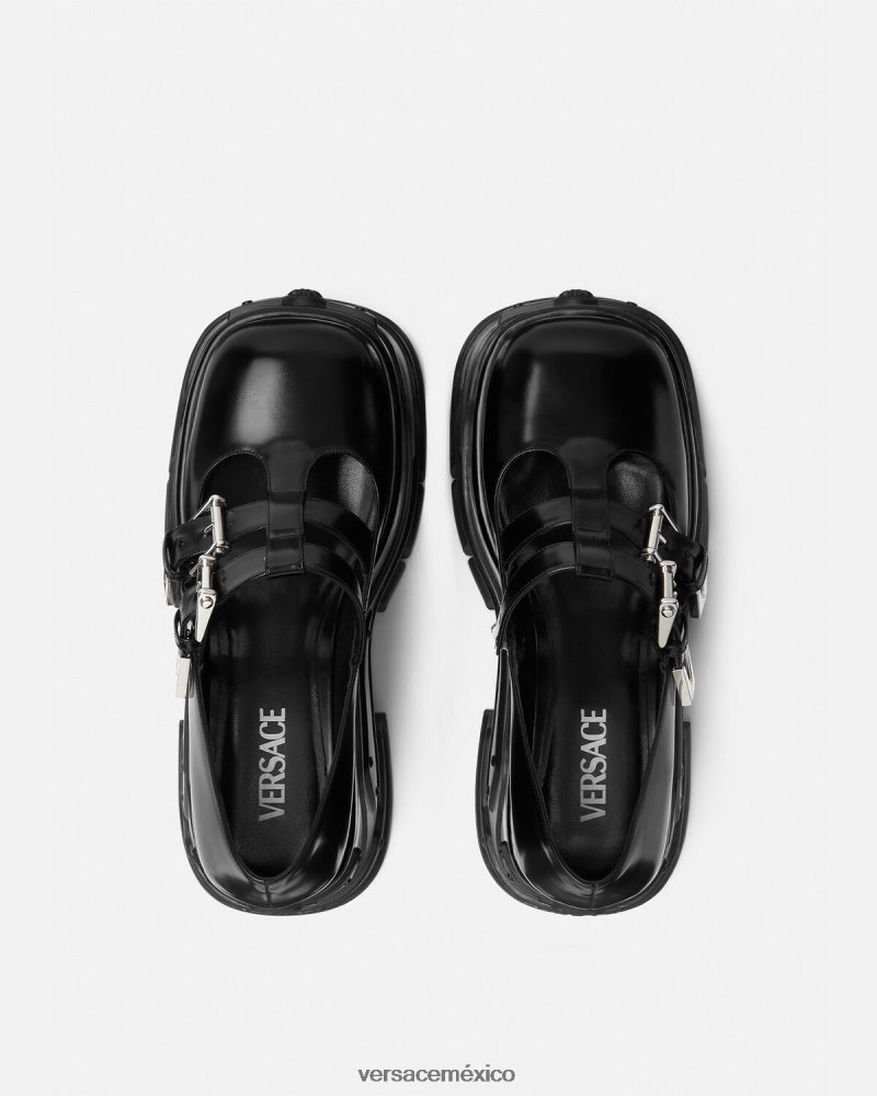 Versace zapatos de tacón con plataforma Medusa negro zapato mujer 84626J497