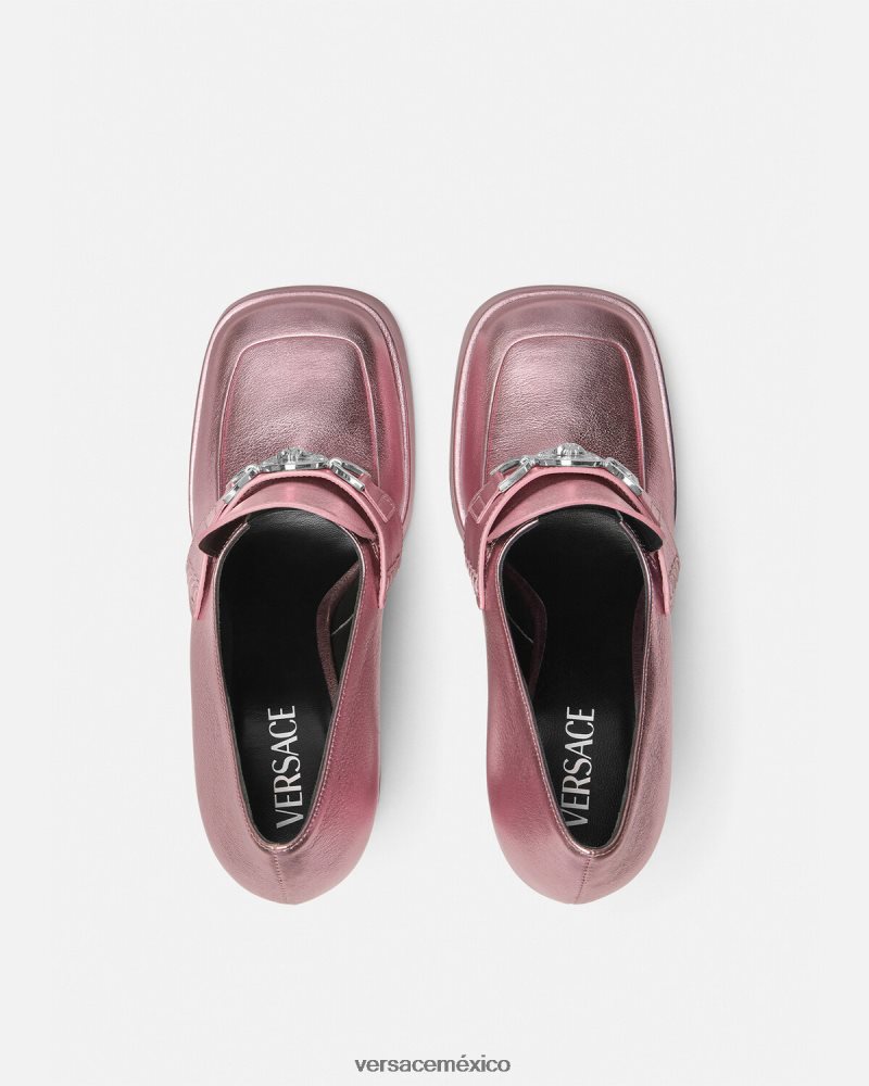 Versace zapatos de tacón con plataforma metálica Medusa '95 rosa zapato mujer 84626J484