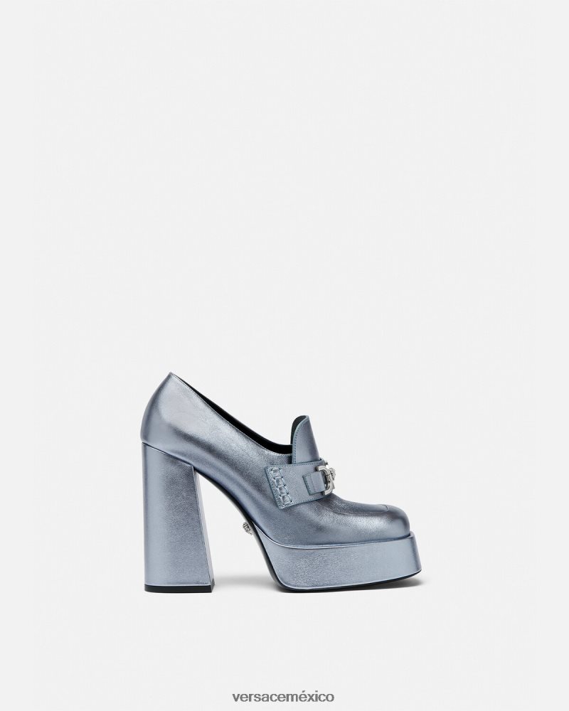 Versace zapatos de tacón con plataforma metálica Medusa '95 un color zapato mujer 84626J485