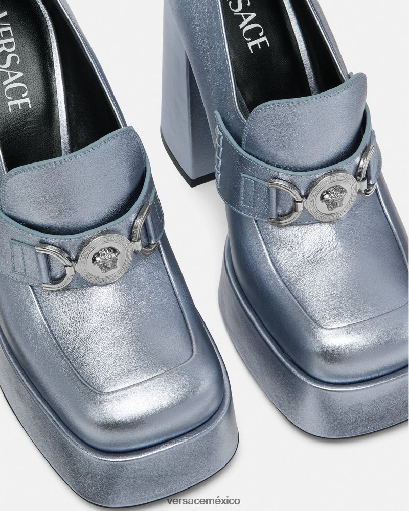 Versace zapatos de tacón con plataforma metálica Medusa '95 un color zapato mujer 84626J485