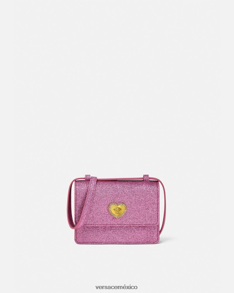 Versace bandolera con corazón y medusa rosa bolsas niños 84626J2071