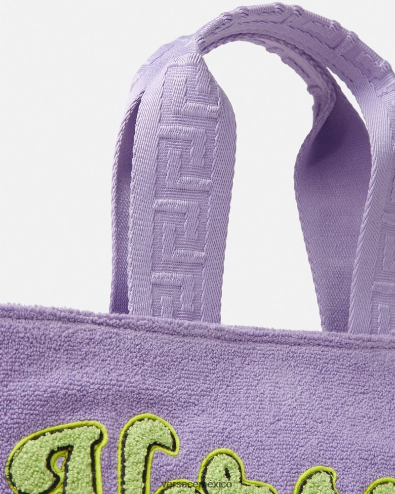 Versace bolso shopper con logo lila bolsas niños 84626J2076