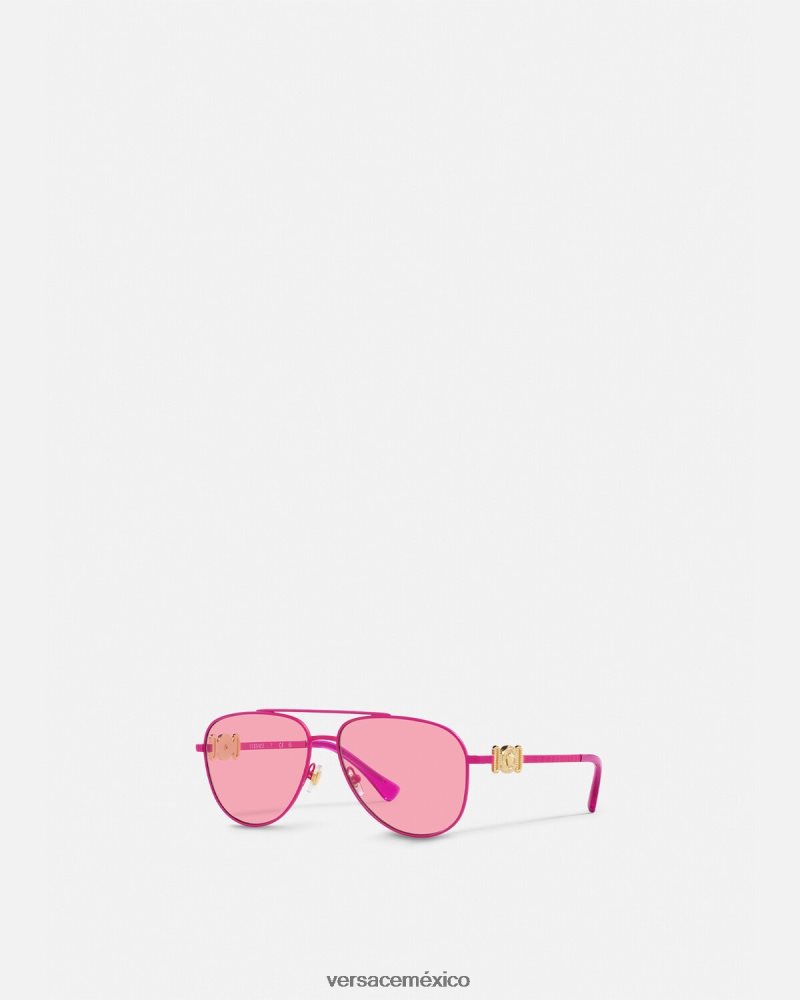 Versace gafas de sol de aviador medusa púrpura accesorios niños 84626J2058