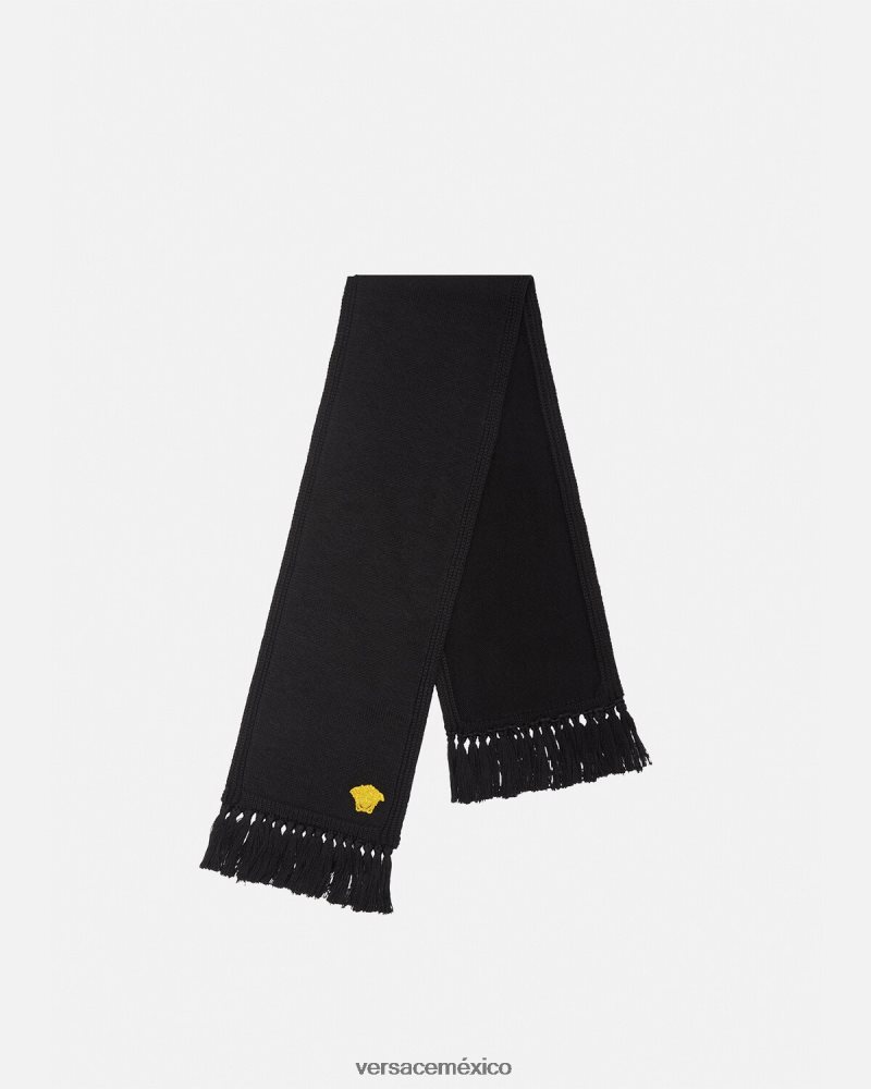 Versace bufanda de medusa negro accesorios niños 84626J2072
