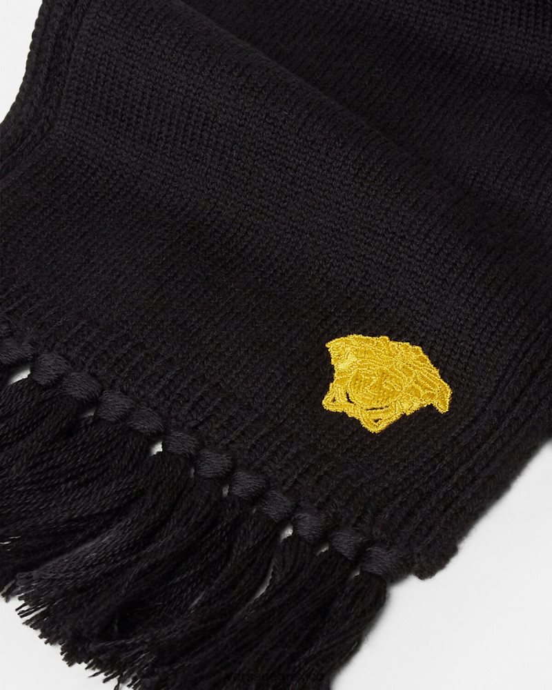 Versace bufanda de medusa negro accesorios niños 84626J2072