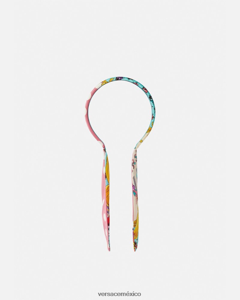 Versace diadema de mariposas rosa y blanco accesorios niños 84626J2060