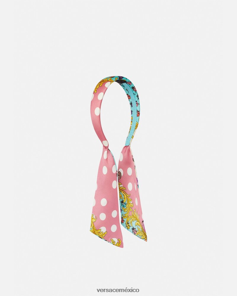 Versace diadema de mariposas rosa y blanco accesorios niños 84626J2060