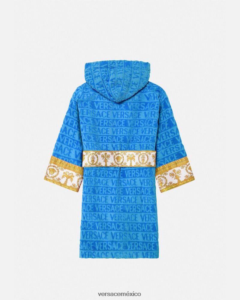 Versace bata de baño azul claro ropa niños 84626J2064
