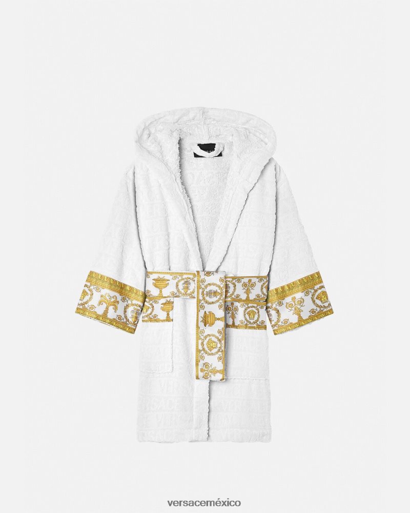 Versace bata de baño blanco ropa niños 84626J2063