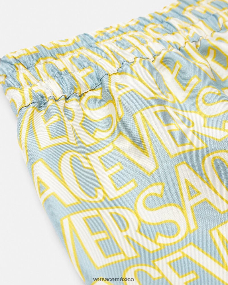 Versace pantalones cortos de seda imprimir ropa niños 84626J2090