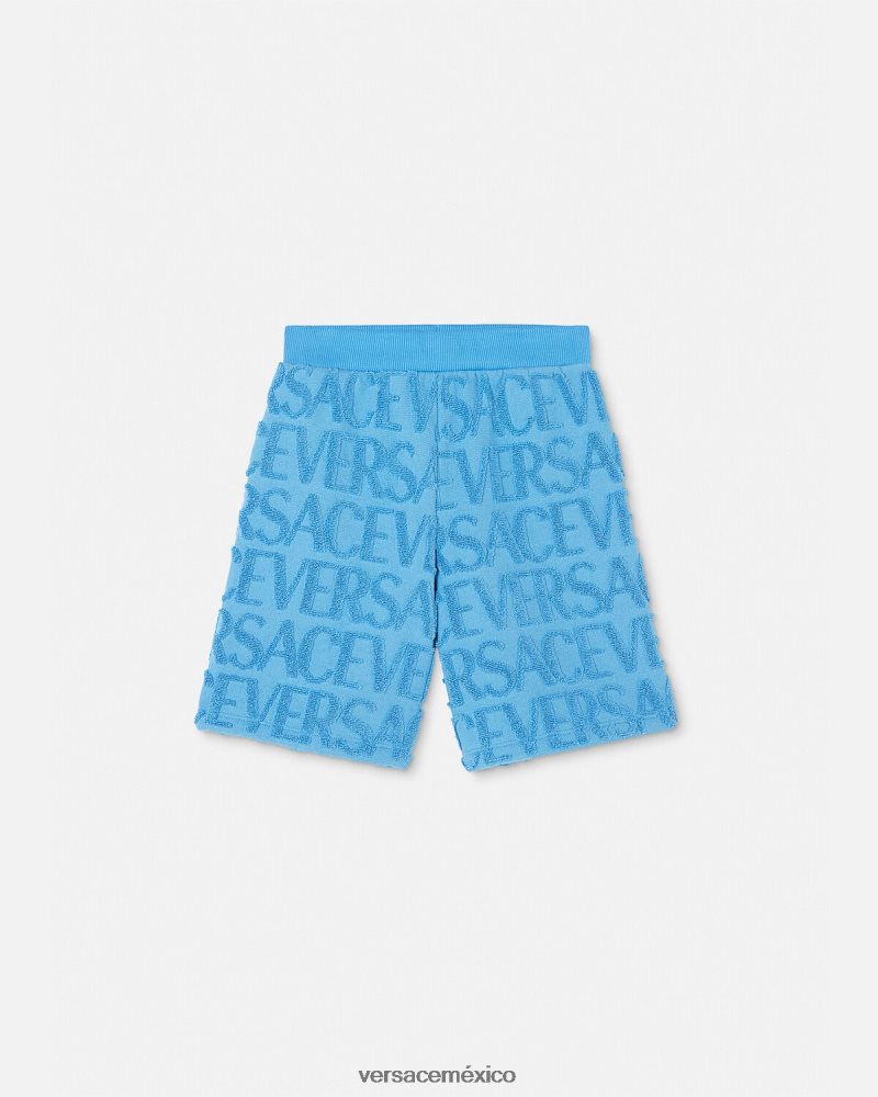 Versace pantalones cortos de toalla azul claro ropa niños 84626J2087