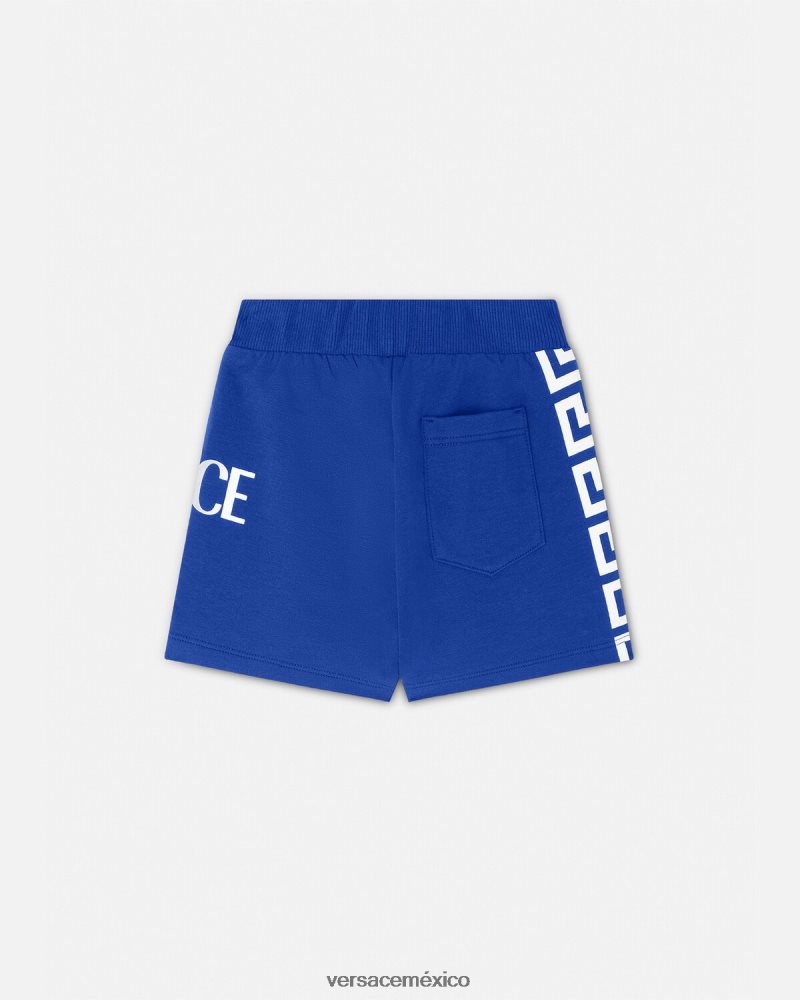 Versace shorts de bebé con logo de Greca azul ropa niños 84626J1889