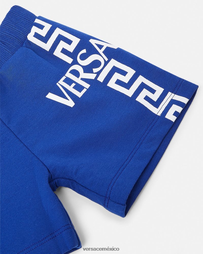Versace shorts de bebé con logo de Greca azul ropa niños 84626J1889