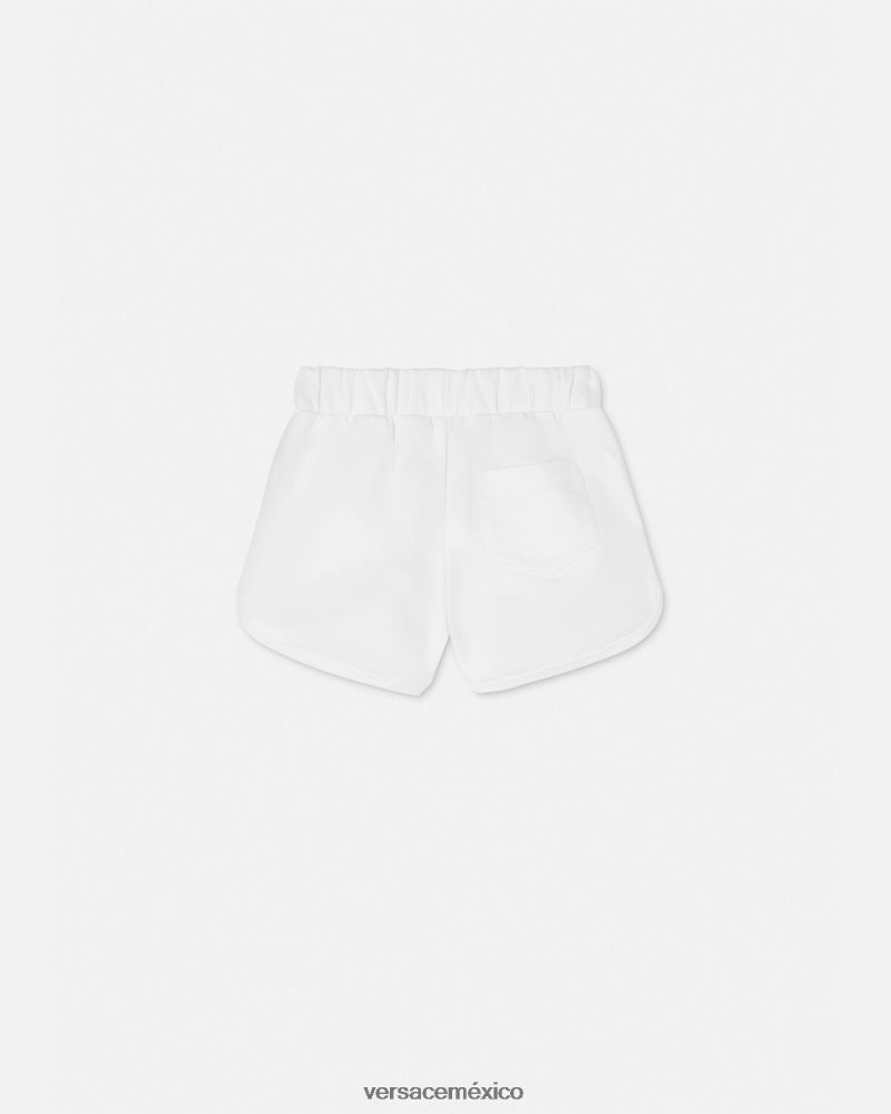 Versace shorts deportivos con logo Oro blanco ropa niños 84626J1934