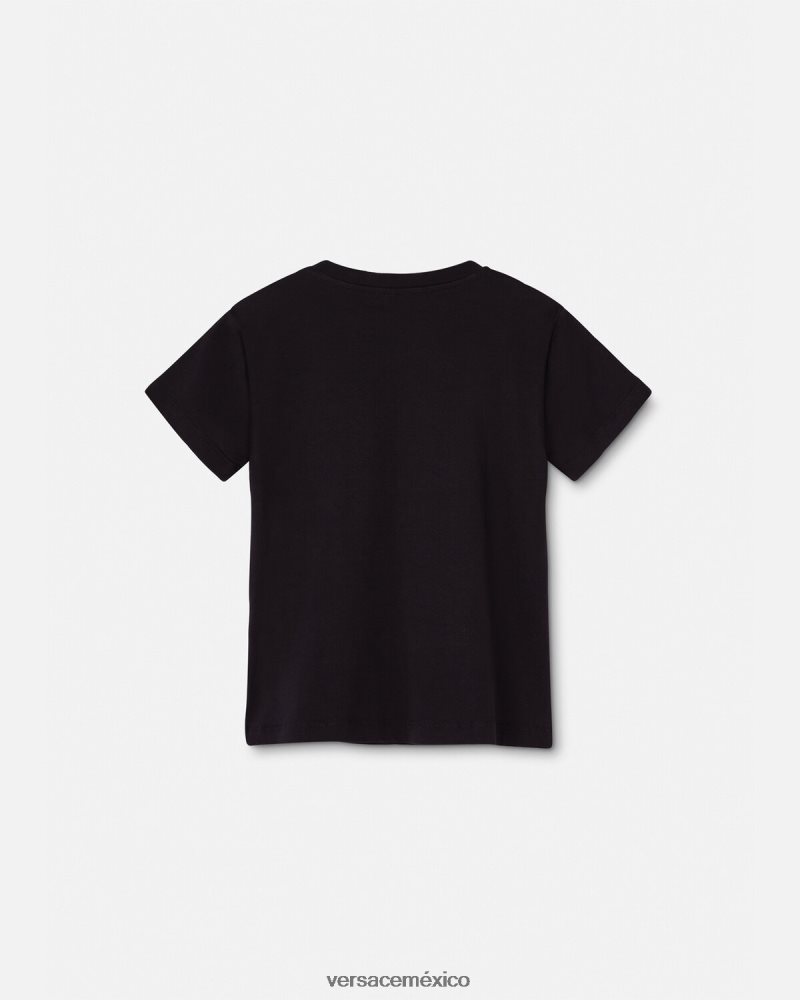Versace camiseta con cristales negro ropa niños 84626J2024