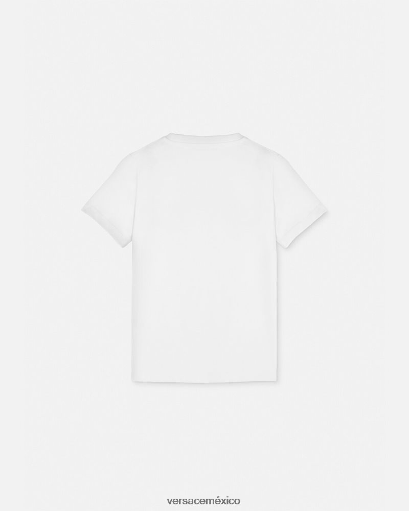 Versace camiseta con logo Oro blanco ropa niños 84626J1933