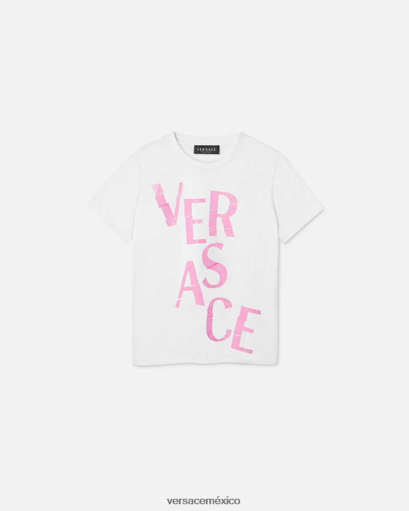 Versace camiseta con logo Rosa claro ropa niños 84626J2012
