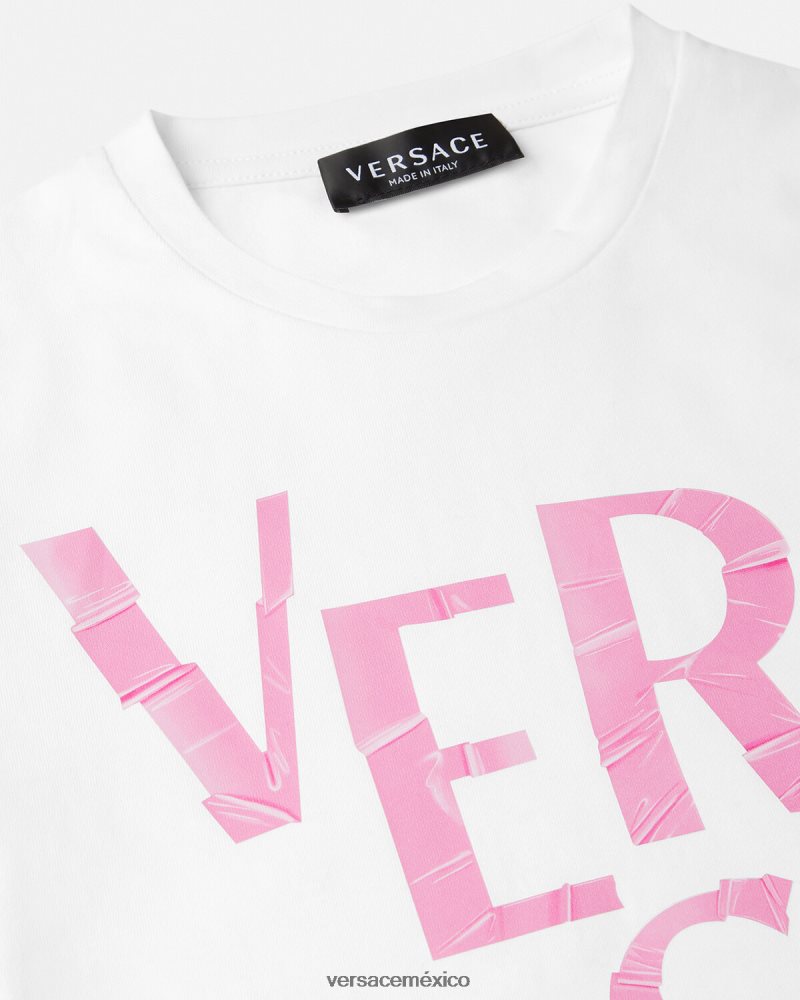 Versace camiseta con logo Rosa claro ropa niños 84626J2012