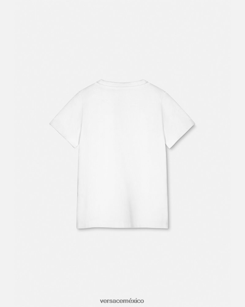 Versace camiseta con logo azul ropa niños 84626J2094