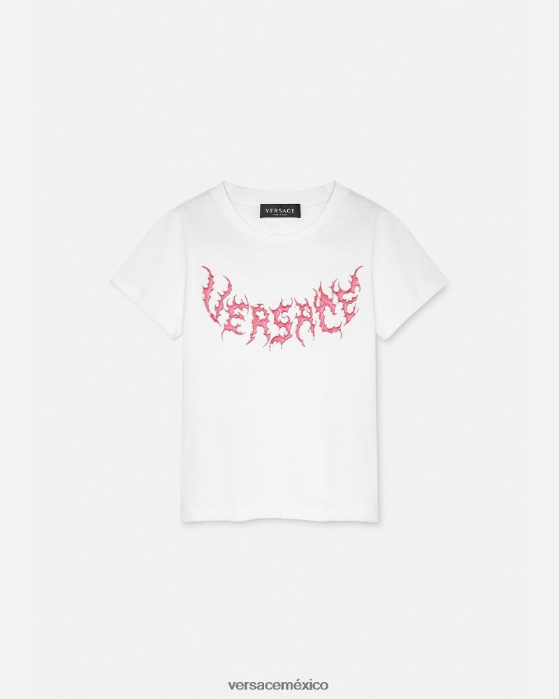 Versace camiseta con logo blanco ropa niños 84626J2004