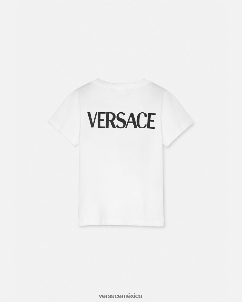 Versace camiseta con logo blanco ropa niños 84626J2004