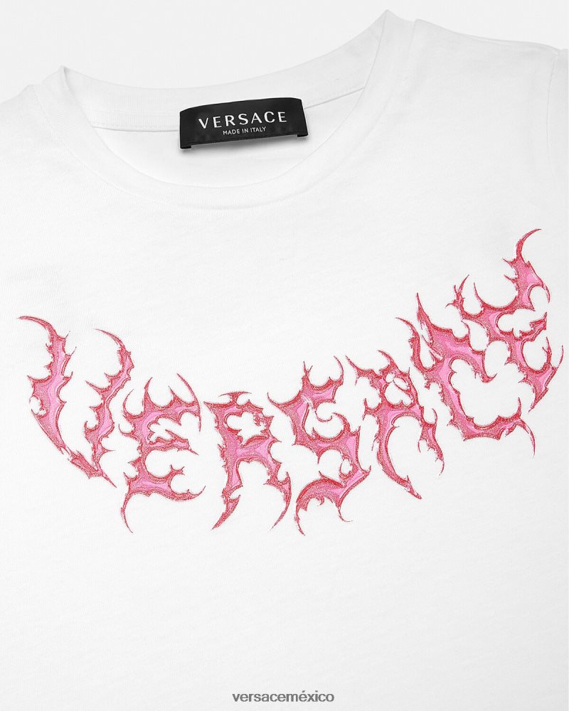 Versace camiseta con logo blanco ropa niños 84626J2004