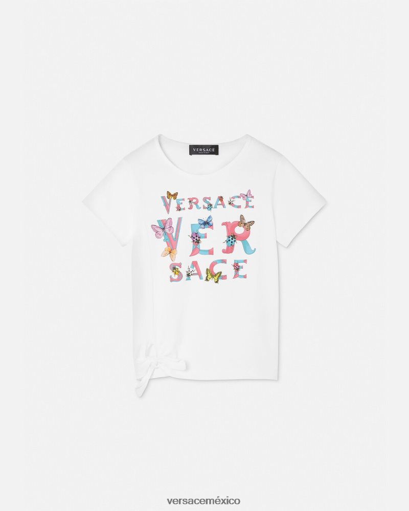 Versace camiseta con logo blanco y estampado ropa niños 84626J1931